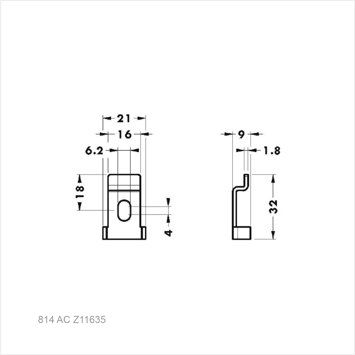 Планка для врезного крепления D35mm настенных панелей с регулировкой